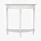 Heritage Elizabeth White Pine Wood Half Moon Console Table