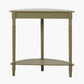 Heritage Olive Pine Wood Half Moon Console Table