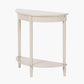 Heritage Putty Pine Wood Half Moon Console Table