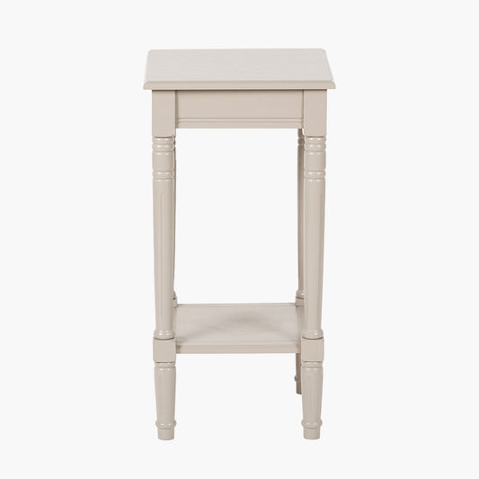 Heritage Putty Pine Wood Accent Table