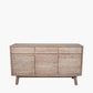 Kalmar Sand Wash Acacia Wood 3 Drawer 3 Door Sideboard