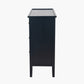 Chelmsford Satin Black Pine Wood 4 Drawer Unit