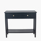 Chelmsford Satin Black Pine Wood 2 Drawer Console Table