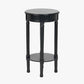 Heritage Black Pine Wood Round Accent Table