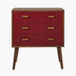 Klee Mulberry Pine Wood 3 Drawer Unit