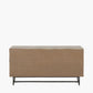Marca Sand Wash Acacia Wood and Black Metal 3 Door Sideboard