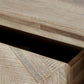 Marca Sand Wash Acacia Wood and Black Metal 1 Drawer Console Table
