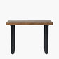 Pahoja Oak Finish Mango Wood and Black Metal Console Table