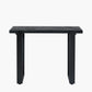 Mashu Matt Black Mango Wood and Black Metal Console Table