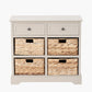 Devonshire Putty Pine Wood 2 Drawer 4 Basket Unit