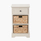 Devonshire Putty Pine Wood 1 Drawer 2 Basket Unit
