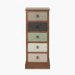 Loft Sage Multicoloured Pine Wood 5 Drawer Unit