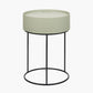 Hugo Sage Green Wood Veneer and Black Metal Storage Table