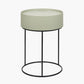Hugo Sage Green Wood Veneer and Black Metal Storage Table