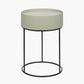 Hugo Sage Green Wood Veneer and Black Metal Storage Table