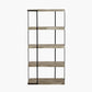 Jersey Concrete Effect Wood Veneer and Black Metal 4 Shelf Unit