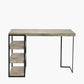 Jersey Concrete Effect Wood Veneer and Black Metal Desk