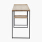 Gallery Natural Wood Veneer and Black Metal Desk