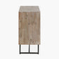 Marca Sand Wash Acacia Wood and Black Metal 3 Drawer Unit