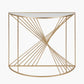 Liberty Glass and Gold Metal Half Moon Console Table