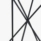 Roxy Glass and Black Metal Side Table