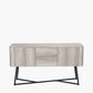 Ukiah Grey Oak Veneer and Black Metal 2 Door 2 Drawer Sideboard