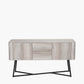 Ukiah Grey Oak Veneer and Black Metal 2 Door 2 Drawer Sideboard