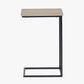 Soho Natural Wood Veneer and Black Metal Supper Side Table