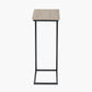 Soho Natural Wood Veneer and Black Metal Supper Side Table
