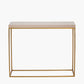 Madison Beige Granite and Burnished Gold Metal Console Table