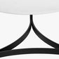 Hendrick White Marble and Black Metal Coffee Table