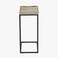 Franklin Gold Cast and Black Metal Supper Side Table