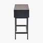 Hailee Black and Natural Chevron Oak and Pine Wood 2 Drawer Console Table
