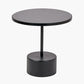 Enzo Black Marble and Black Metal Cylinder Base Coffee Table