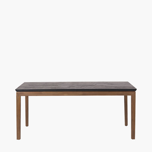 Gio Black and Natural Acacia Wood Dining Table