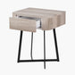 Ukiah Grey Oak Veneer and Black Metal 1 Drawer Unit