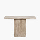 Elkton Concrete Effect Wood Veneer Groove Detail Console Table