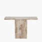 Elkton Concrete Effect Wood Veneer Groove Detail Console Table