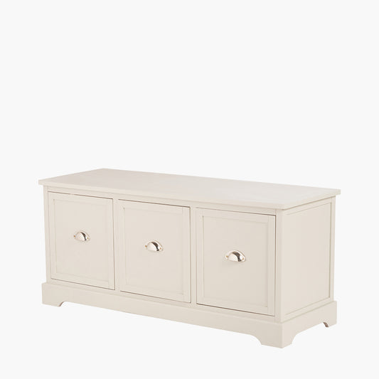 Croft Linen Pine Wood 3 Drawer Unit