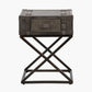 Adriano Peppercorn Leather Side Table