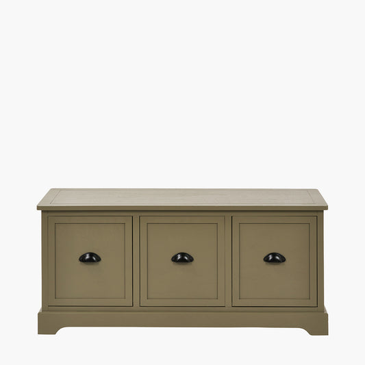 Croft Olive Pine Wood 3 Drawer Unit