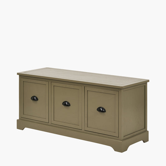 Croft Olive Pine Wood 3 Drawer Unit