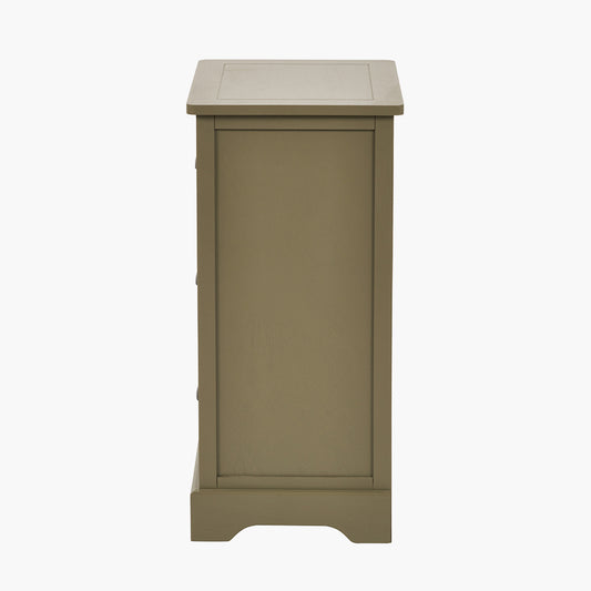Croft Olive Pine Wood 3 Drawer Unit