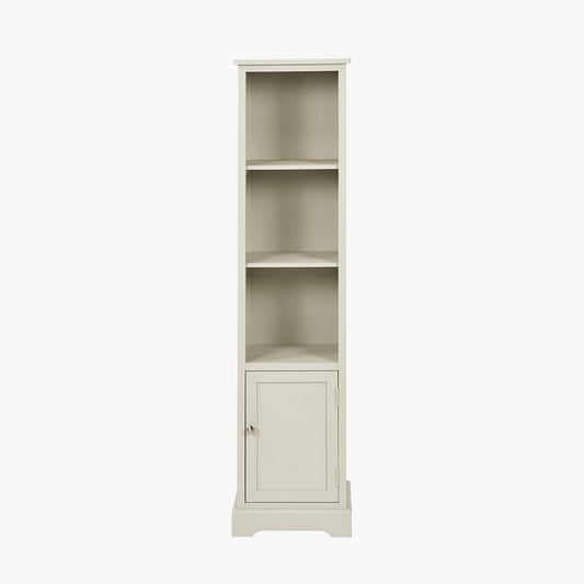 Croft Linen Pine Wood Slim 1 Door 3 Shelf Unit