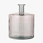 Grey Recycled Glass Bottle Vase
