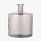 Grey Recycled Glass Bottle Vase