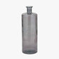 Grey Recycled Glass Bottle Vase Tall