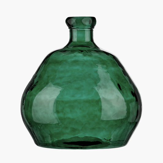 Sea Green Organic Shaped Recycled Glass Vase