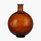 Pecan Brown Round Recycled Glass Vase