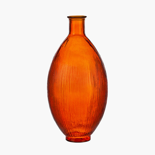 Orange Tall Recycled Glass Vase